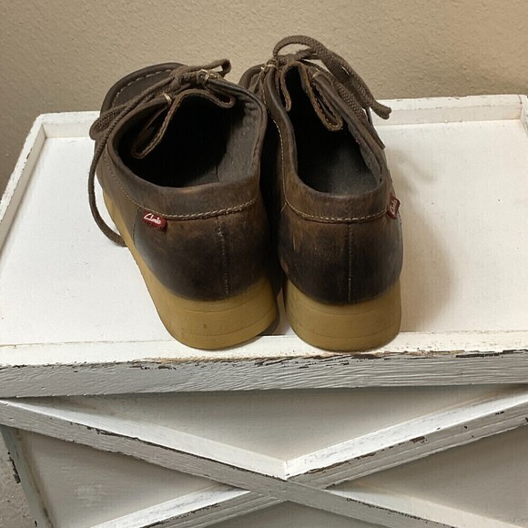 New Clarks Padmora Wallabee Women Sz 6.5M Shoe Leather Chukka Brown Loafer Rck - Picture 3 of 12